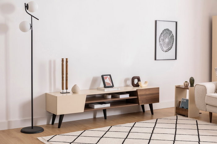 Hanah Home Soporte para TV Clark Nogal y Beige Hanah Home Soporte para TV Clark Nogal y Beige